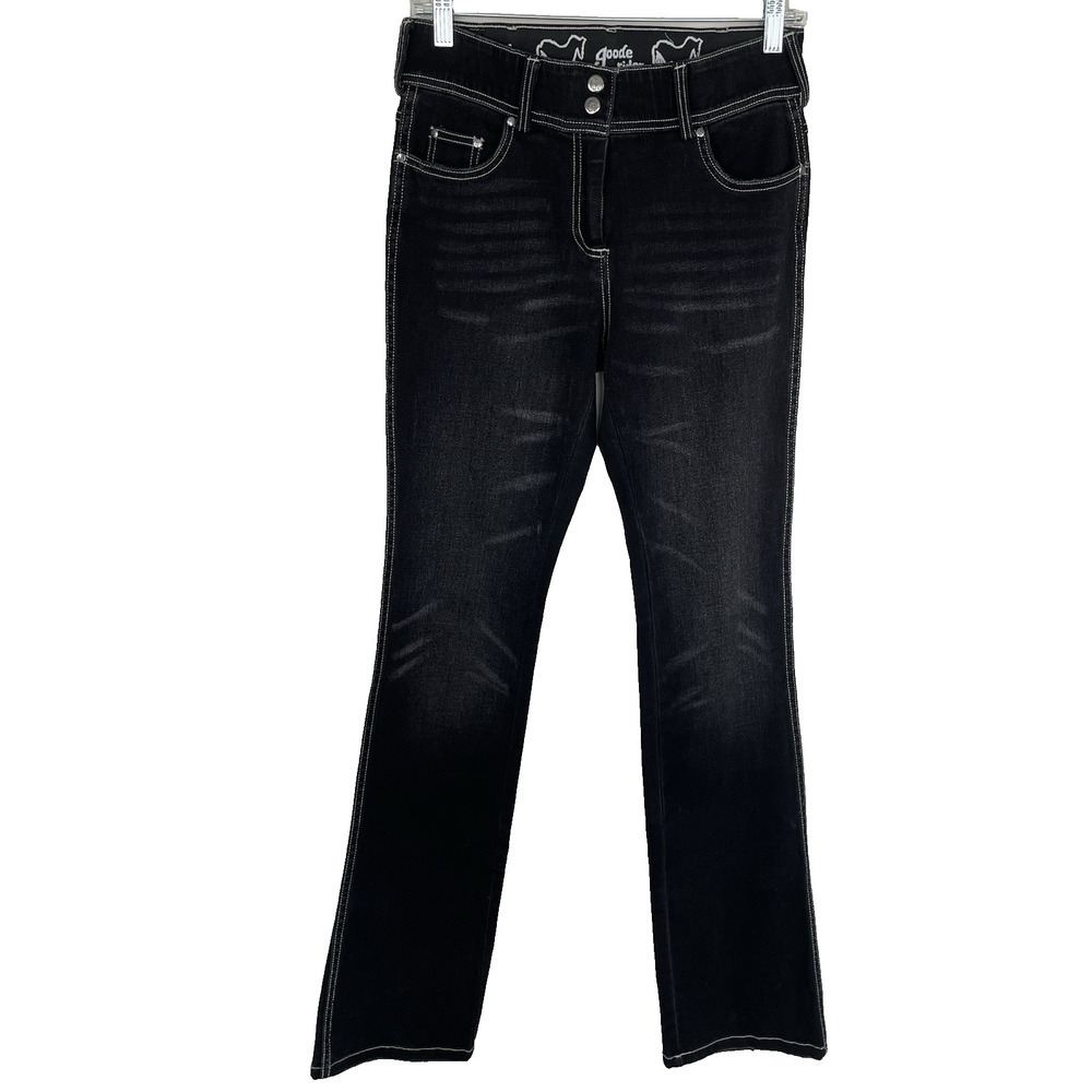 Goode Rider Bootcut Jeans Women 28L Dark Wash Stretch Western Rodeo Equestrian